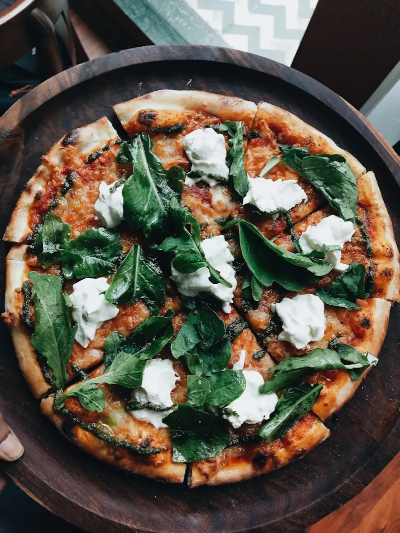 Fresh dough being stretched at RustBlock